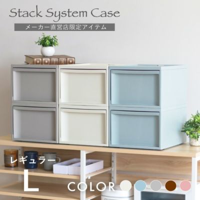 スタックシステムケース レギュラーS 2段セット（引き出し収納